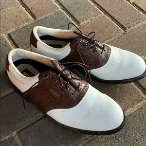 Footjoy men’s golf shoes. 10M w brand new spikes.